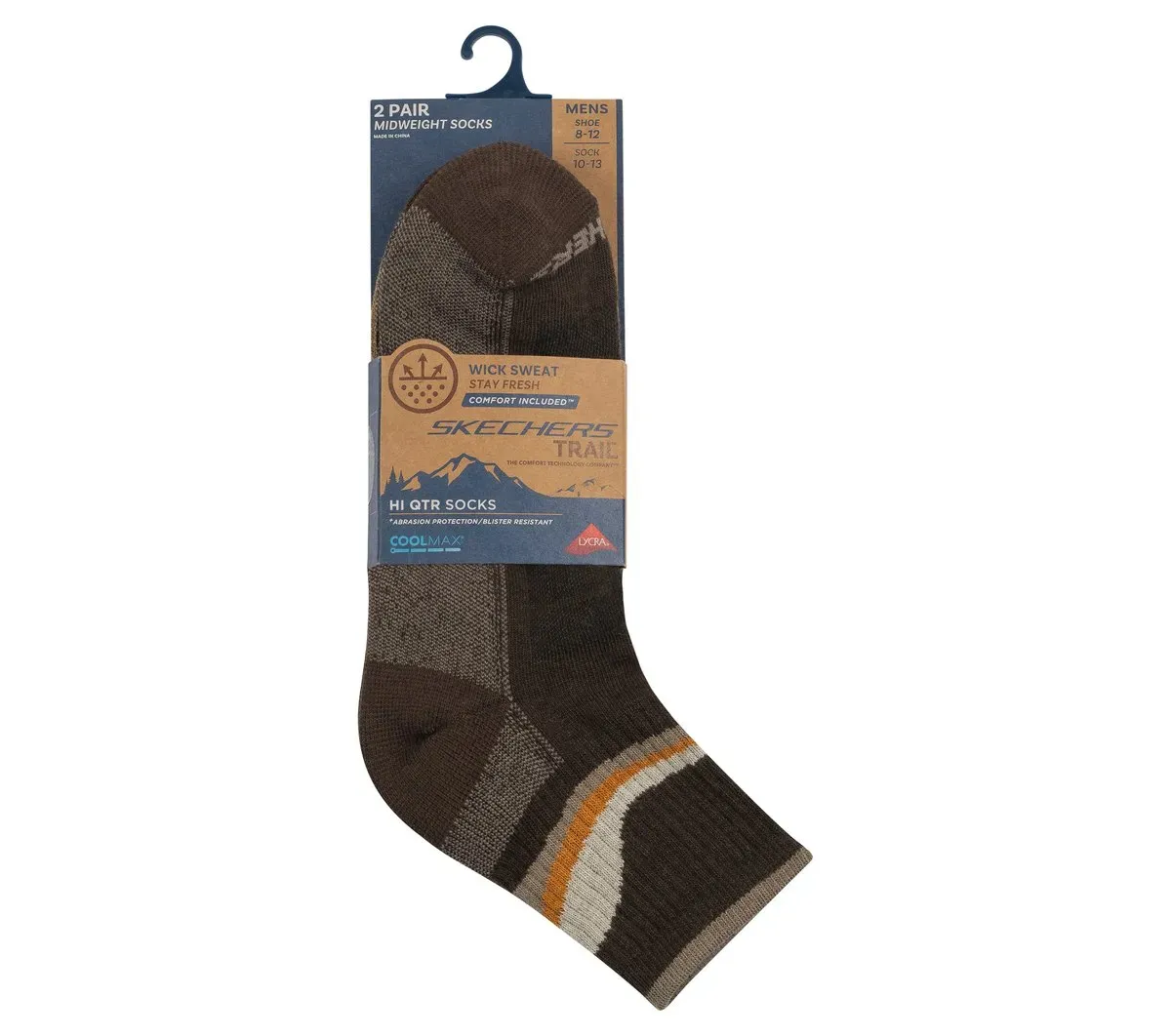 Skechers 2 Pack Men's Quarter Trail Socks 59937899