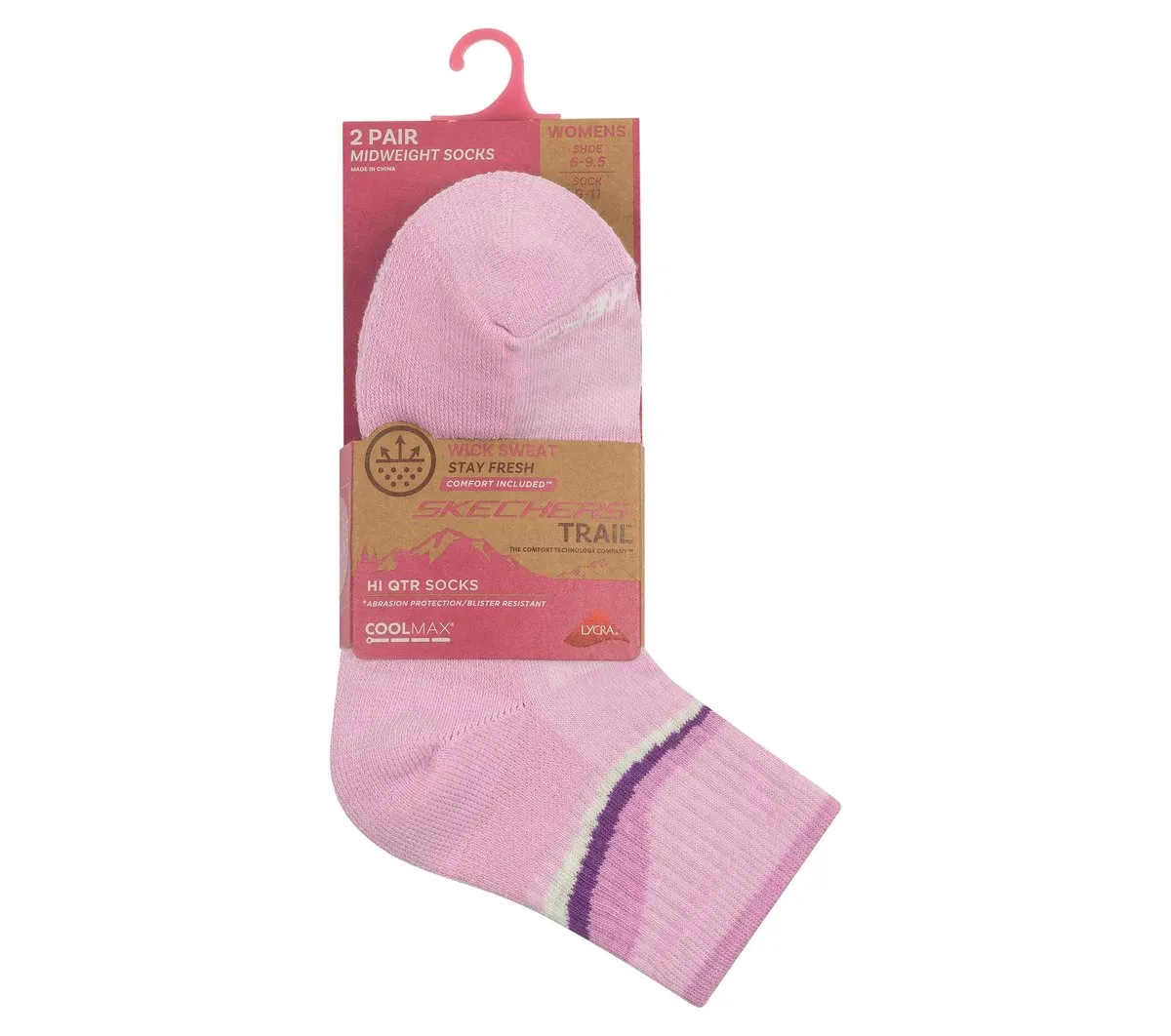 Skechers 2 Pack Women's Trail Quarter Socks 46278312