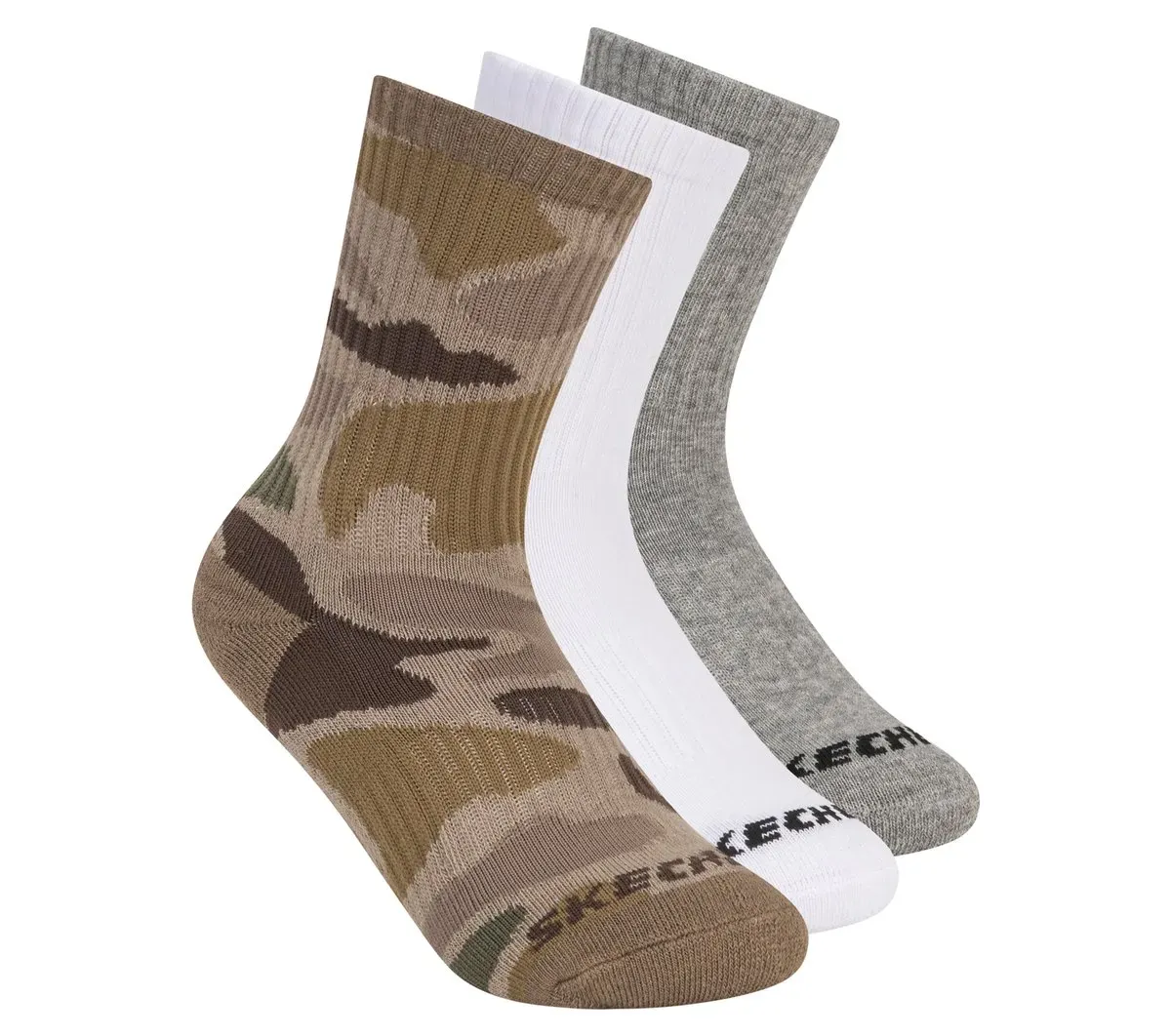 Skechers 3 Pack Boys' Crew Camo Socks 29574879