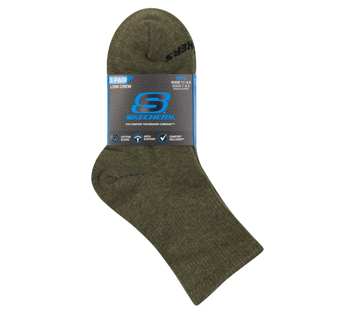 Skechers 3 Pack Boys' Crew Cotton Socks 11758656