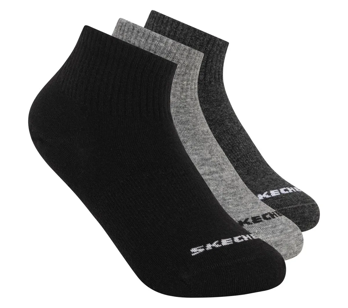 Skechers 3 Pack Boys' Quarter Crew Cotton Socks 92823758