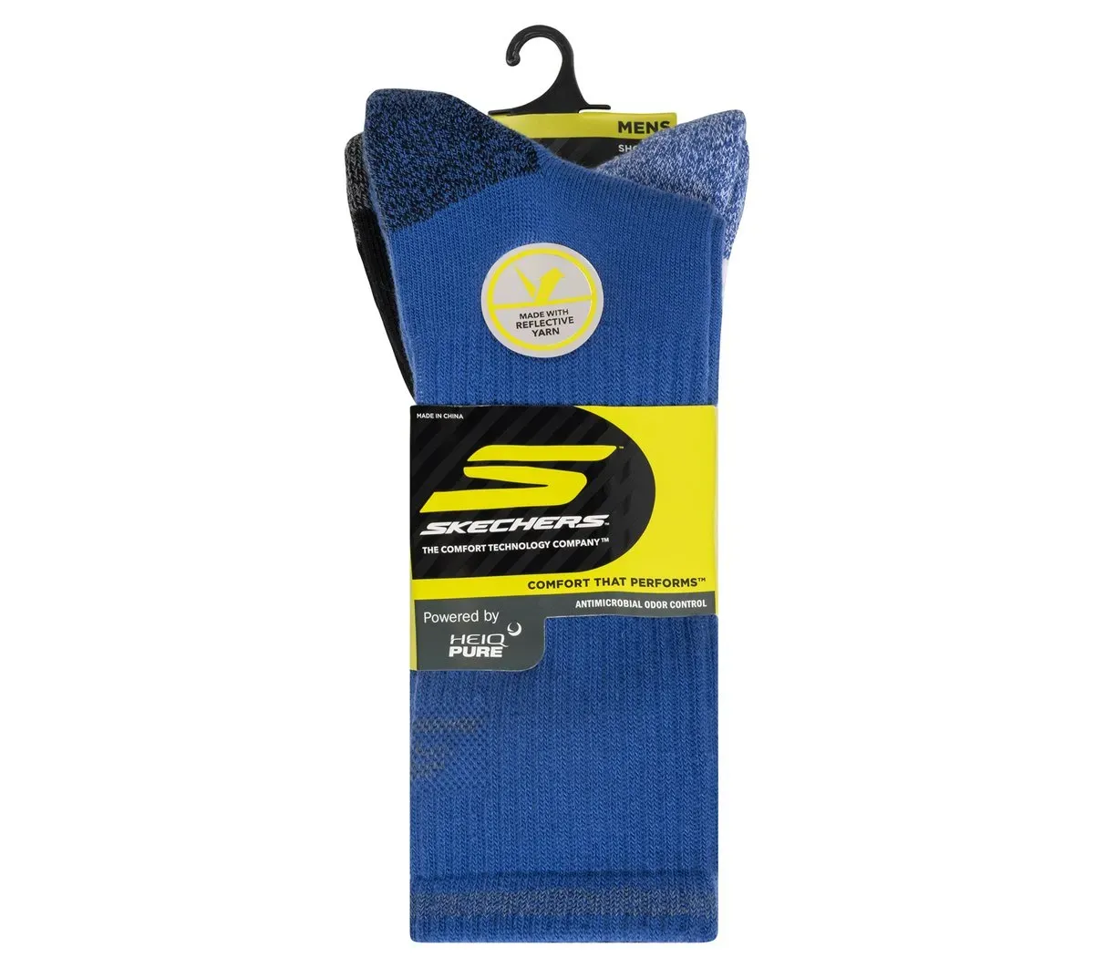Skechers 3 Pack Men's Reflective Performance Crew Socks 48453323