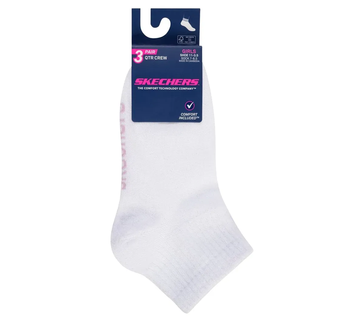 Skechers 3 Pack Quarter Crew Socks 97231214