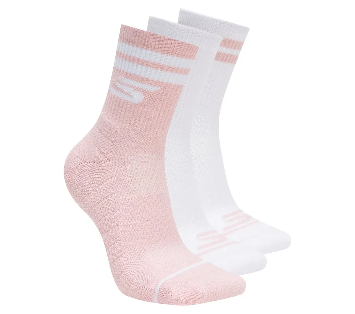 Skechers 3 Pack Women's Performance Pickleball Varsity Stripe Low Crew Socks 21665283 Skechers 3 Pack Women's Performance Pickleball Varsity Stripe Low Crew Socks 21665283