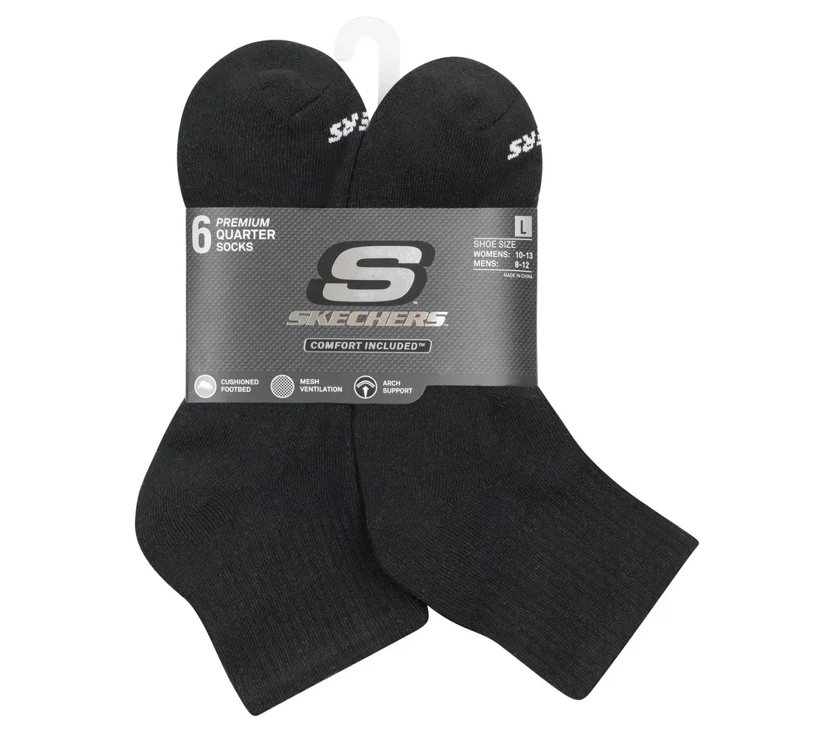 Skechers 6 Pack Core Quarter Large Socks 96556365