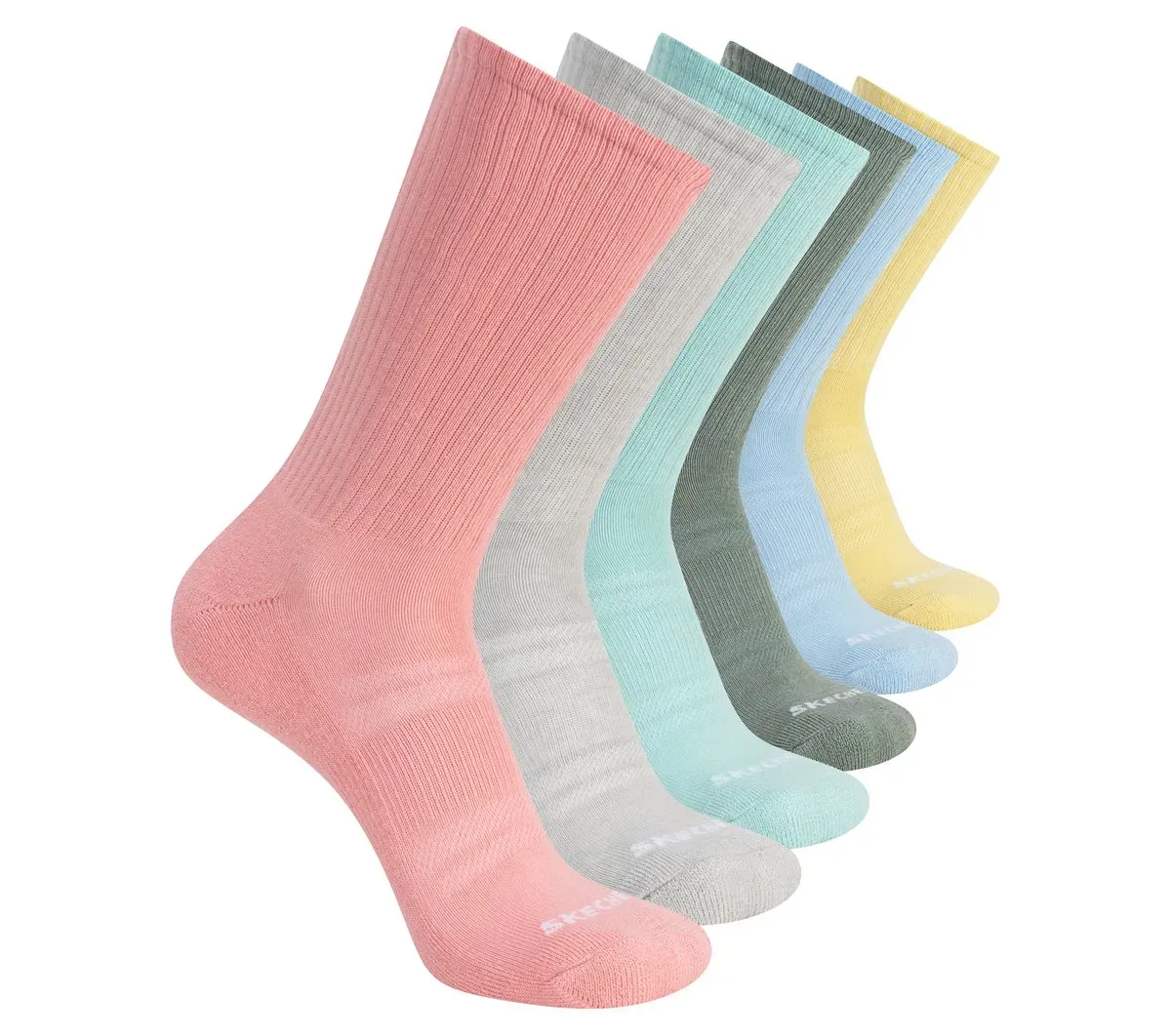 Skechers 6 Pack Large Core Crew Socks 85682255 Skechers 6 Pack Large Core Crew Socks 85682255