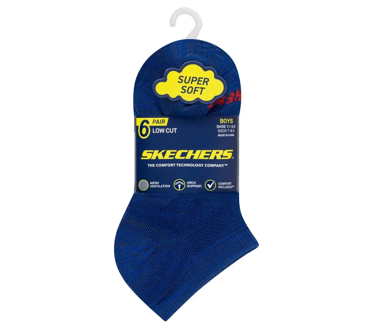 Skechers 6 Pack Low Cut Non Terry Socks 37239762