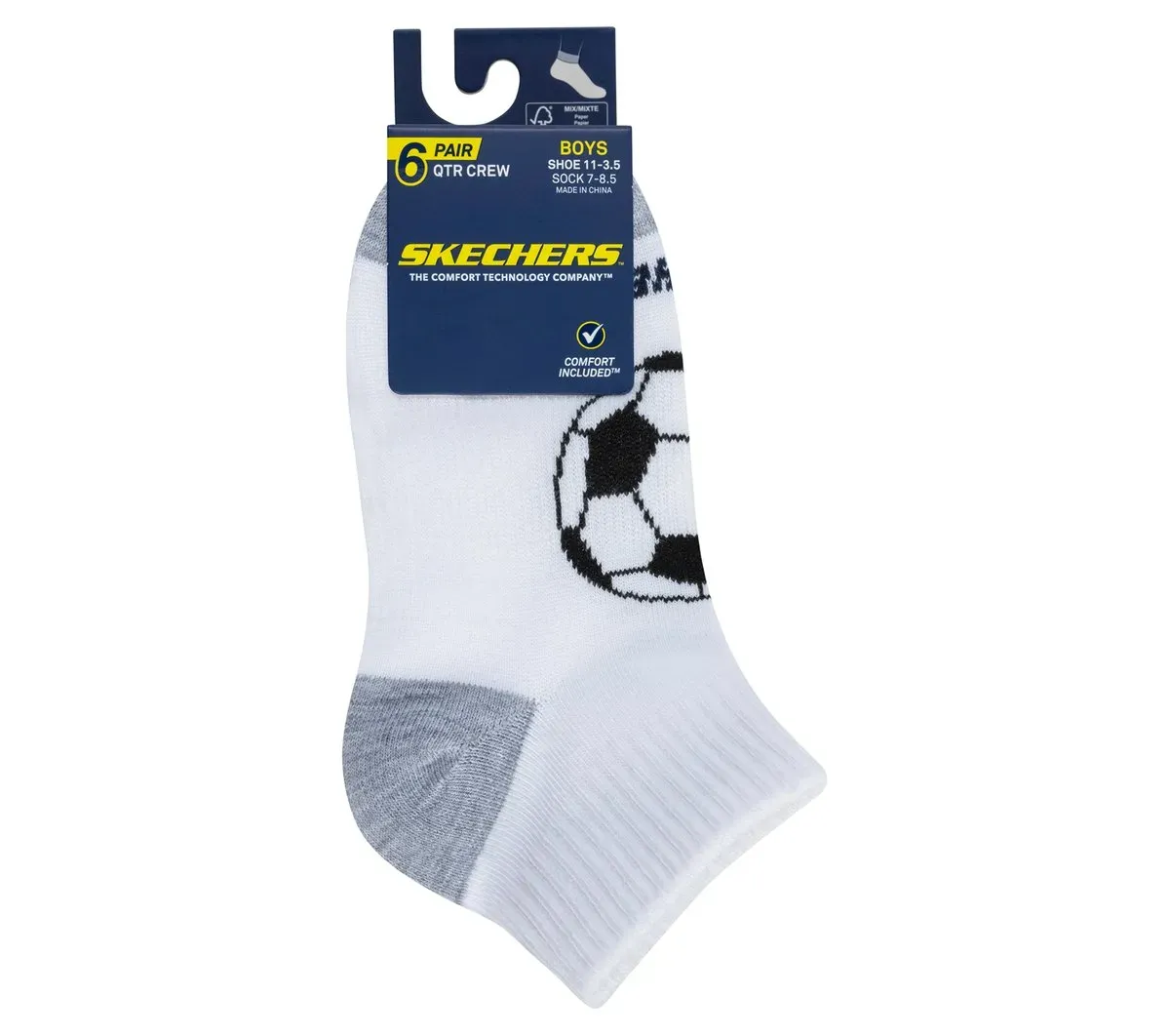 Skechers 6 Pack Sports Quarter Crew Socks 63778531