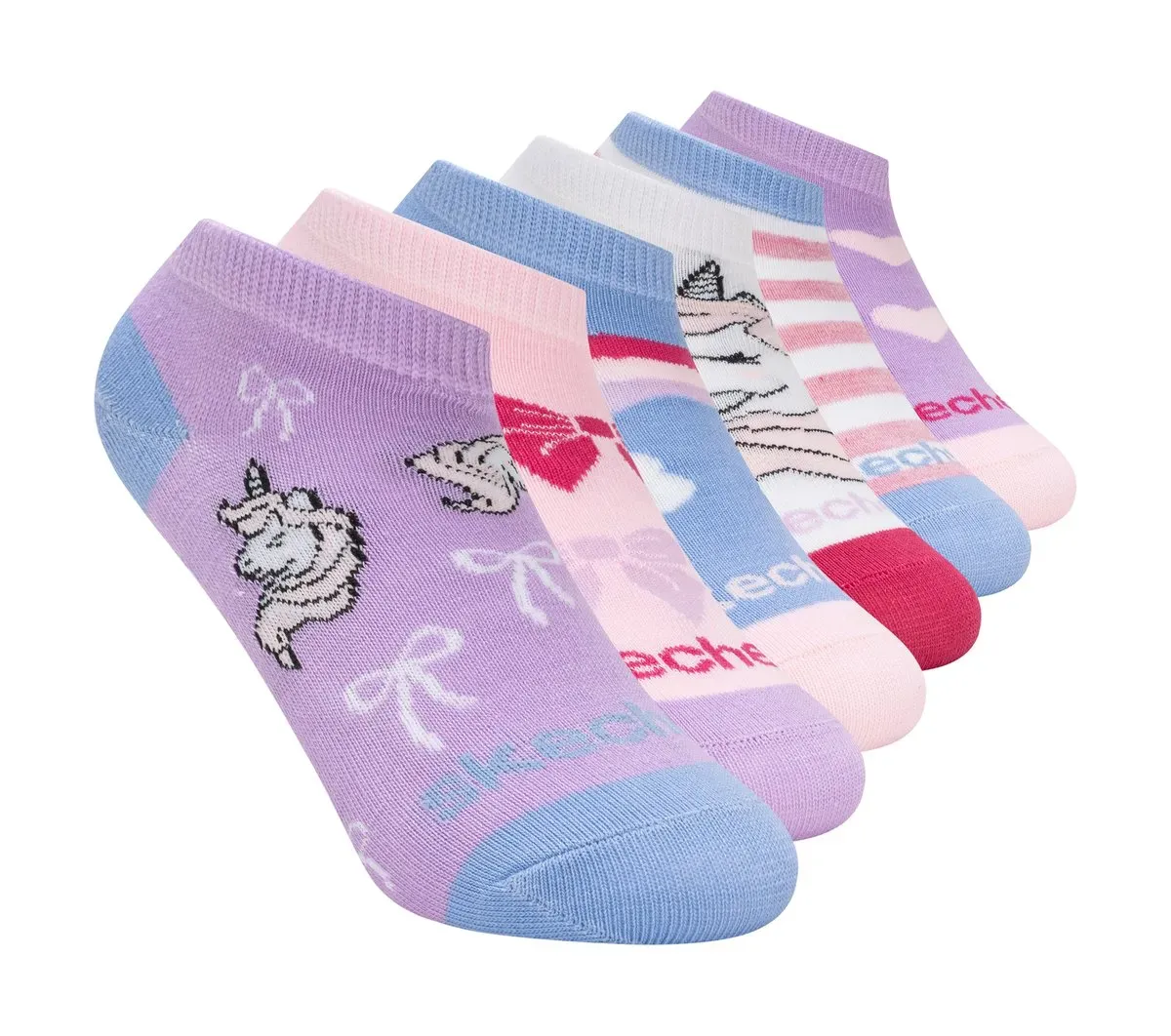 Skechers 6 Pack Unicorn Bow Socks 31663497 Skechers 6 Pack Unicorn Bow Socks 31663497