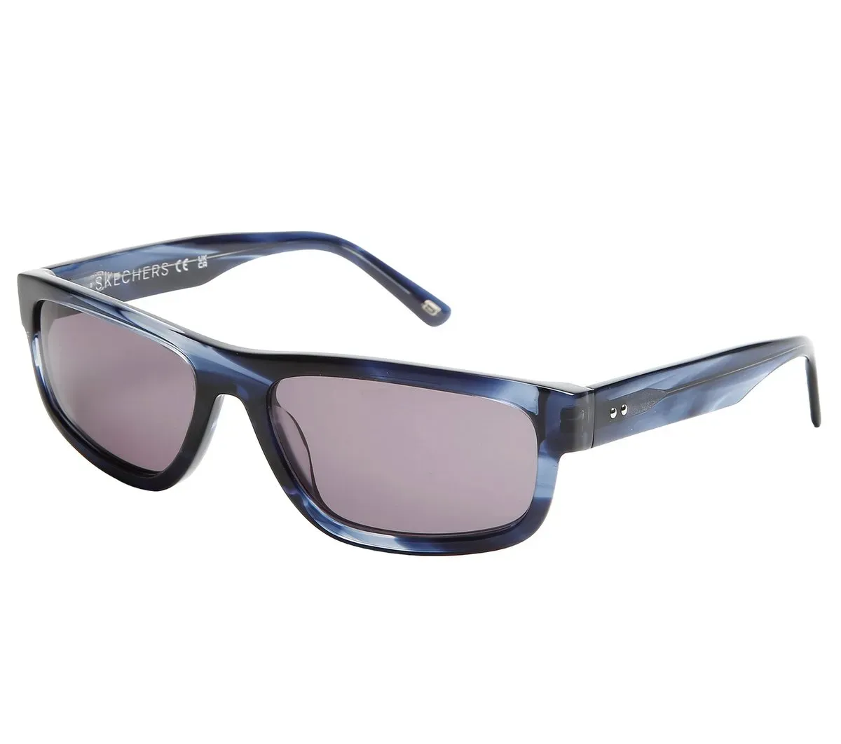 Skechers Elevated Rectangle Shiny Horn Sunglasses 76487642