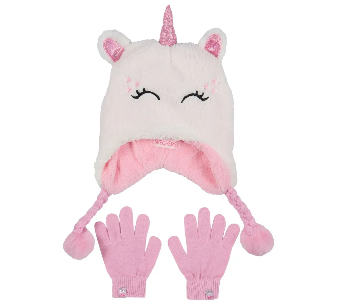 Skechers Sherpa Unicorn Hat and Glove Set 82237294