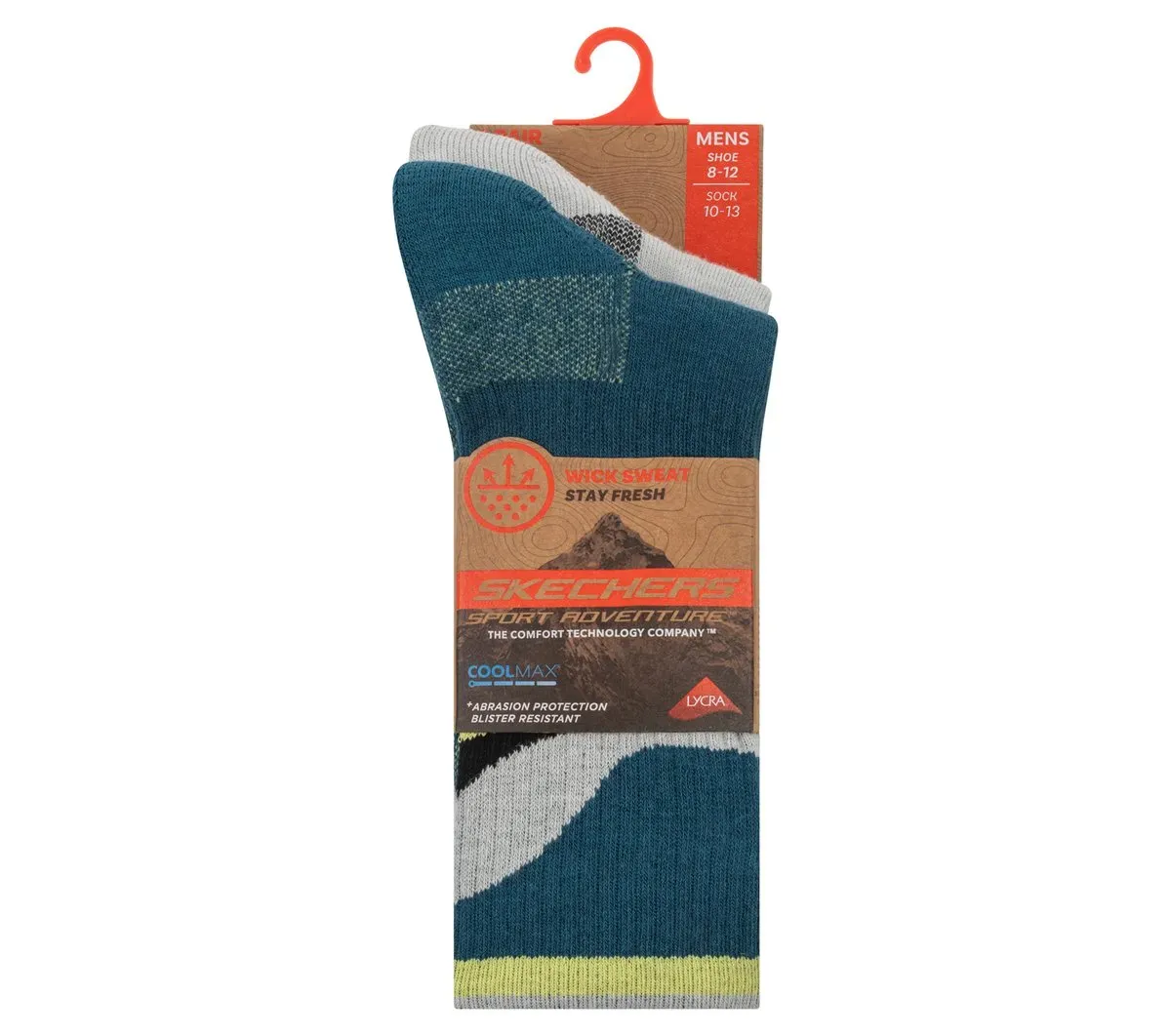 Skechers 2 Pack Men's Crew Trail Socks 25823489