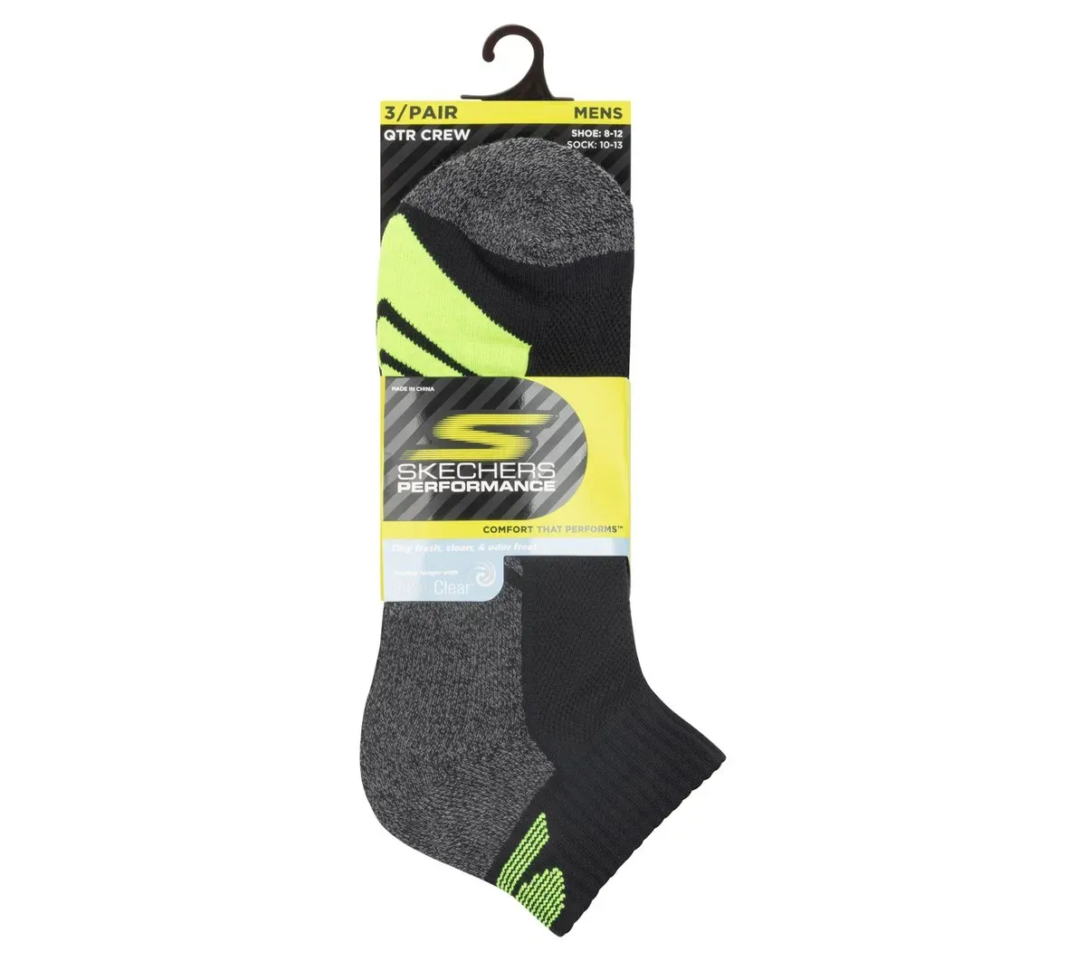 Skechers 3 Pack Men's Half Terry Quarter Crew Socks 93745677