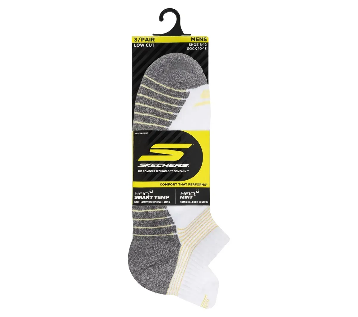Skechers 3 Pack Men's Lowcut Stripe Tab Socks 73935815
