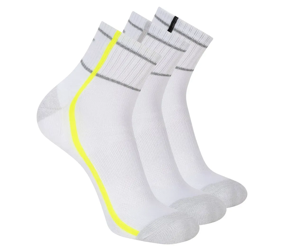 Skechers 3 Pack Men's Performance Quarter Crew Stripe Socks 35747238