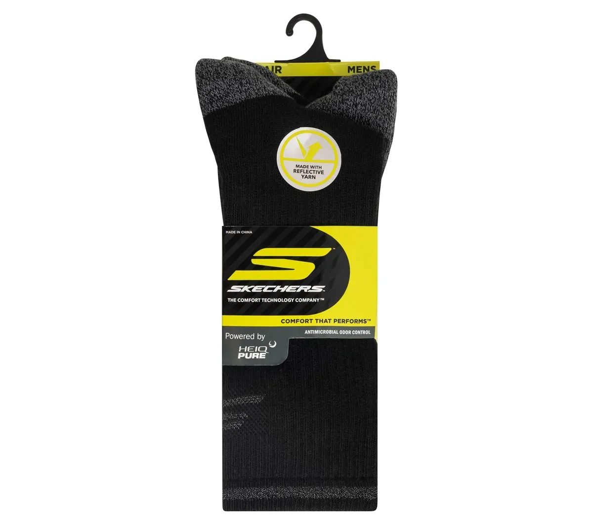Skechers 3 Pack Men's Reflective Performance Crew Socks 12444189