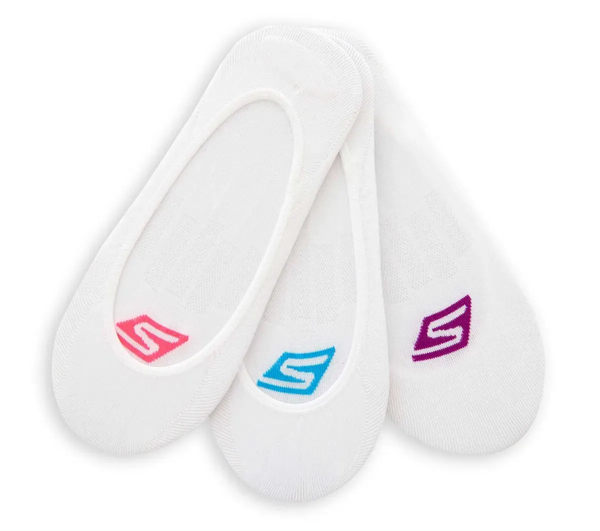 Skechers 3 Pack Sport Mesh No Show Liner Socks 76952415