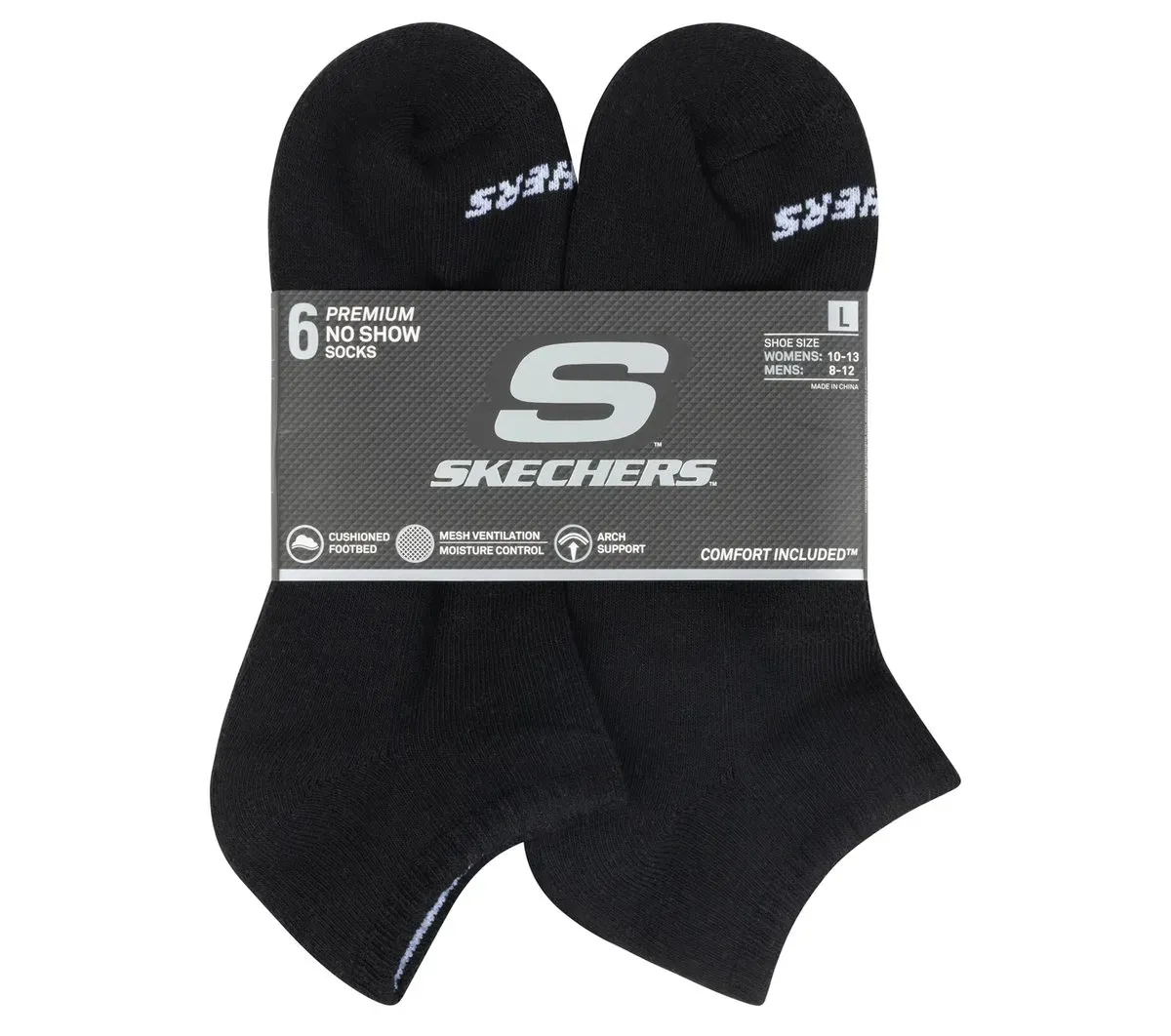 Skechers 6 Pack Core Low Cut Large Socks 67198213