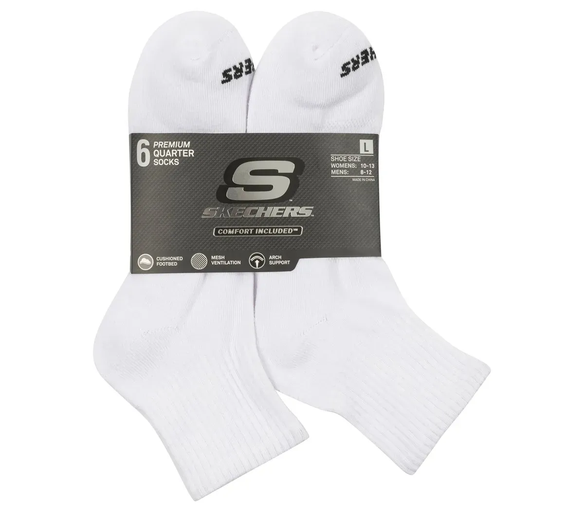 Skechers 6 Pack Core Quarter Large Socks 57535594