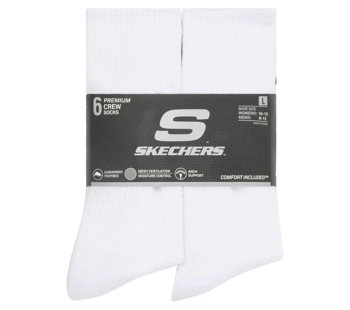 Skechers 6 Pack Large Core Crew Socks 31235327
