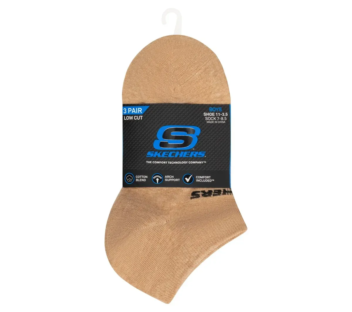 Skechers 3 Pack Boys' Low Cut Cotton Socks 77727276