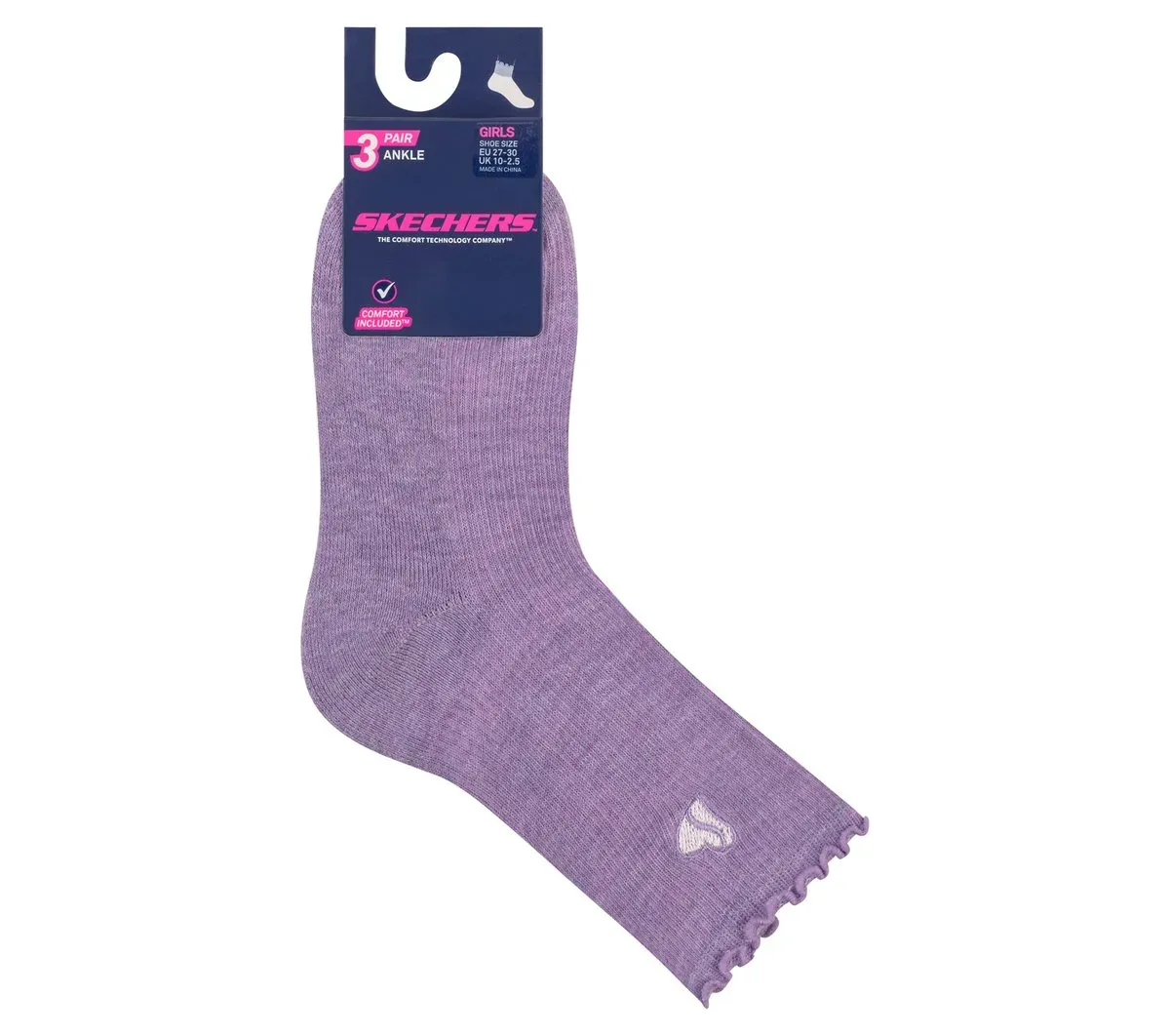 Skechers 3 Pack Kids Ankle Lettuce Socks 28825475