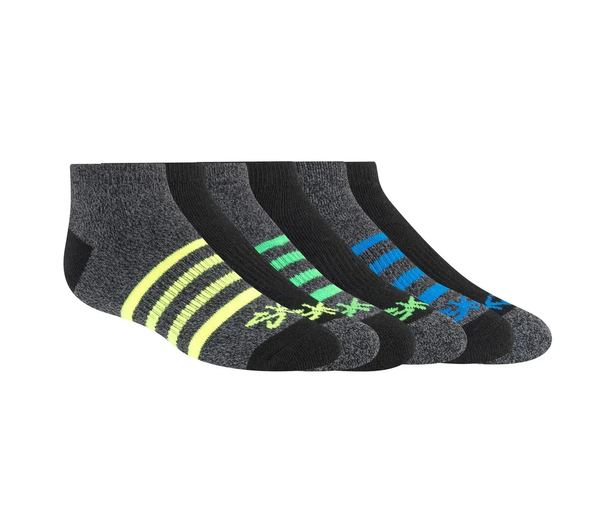 Skechers 6 Pack Low Cut Marled Stripe Socks 27586119