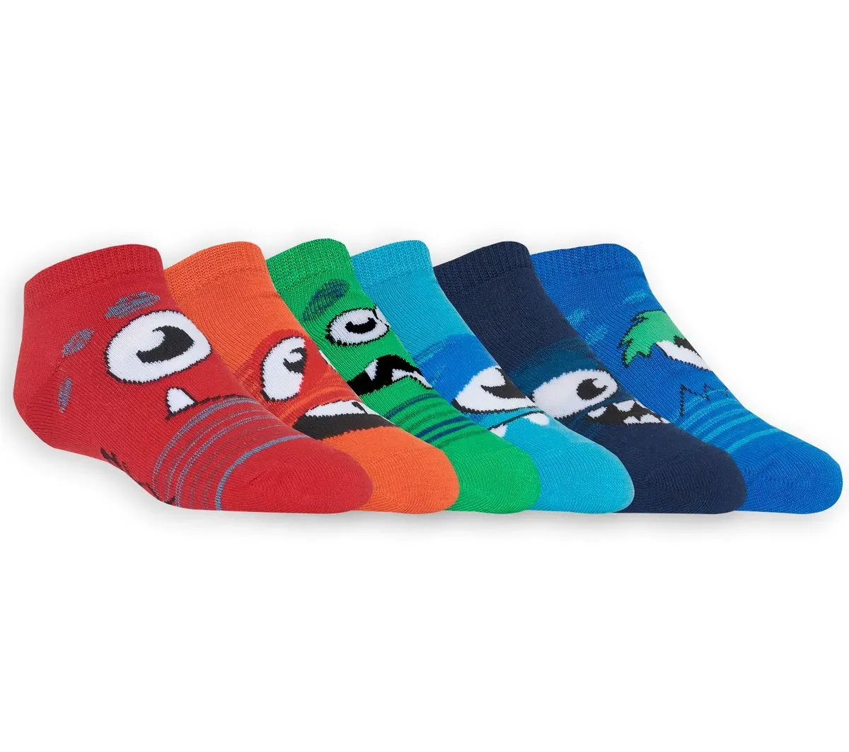 Skechers 6 Pack Low Cut Monster Socks 31854683