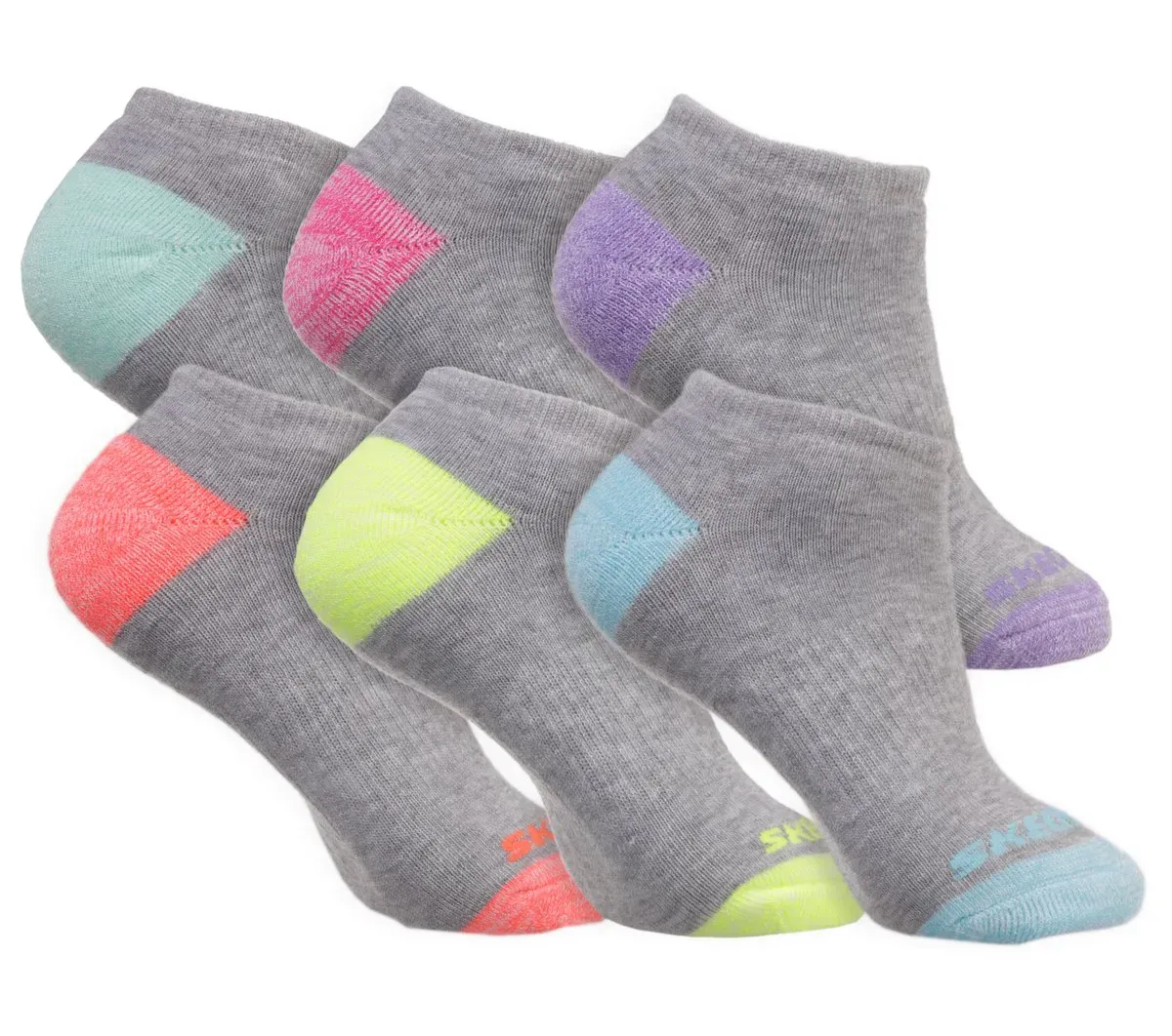 Skechers 6 Pack Low Cut Walking Socks 54917568