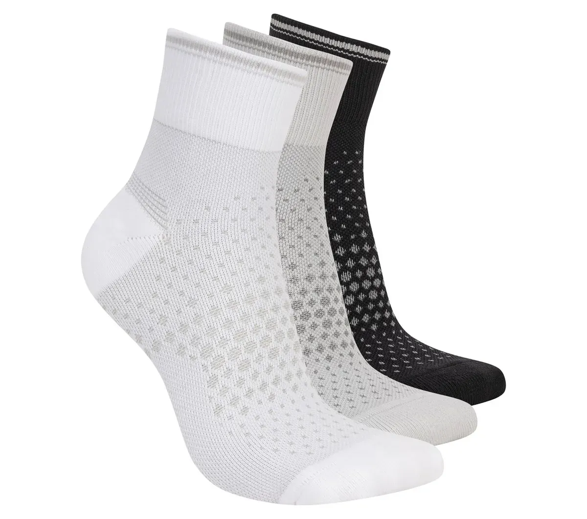 Skechers 3 Pack Women's Reflective Performance Quarter Socks 85447557