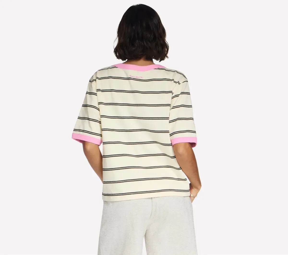 Skechers Britto: Hearts Striped Ringer Tee 42836155