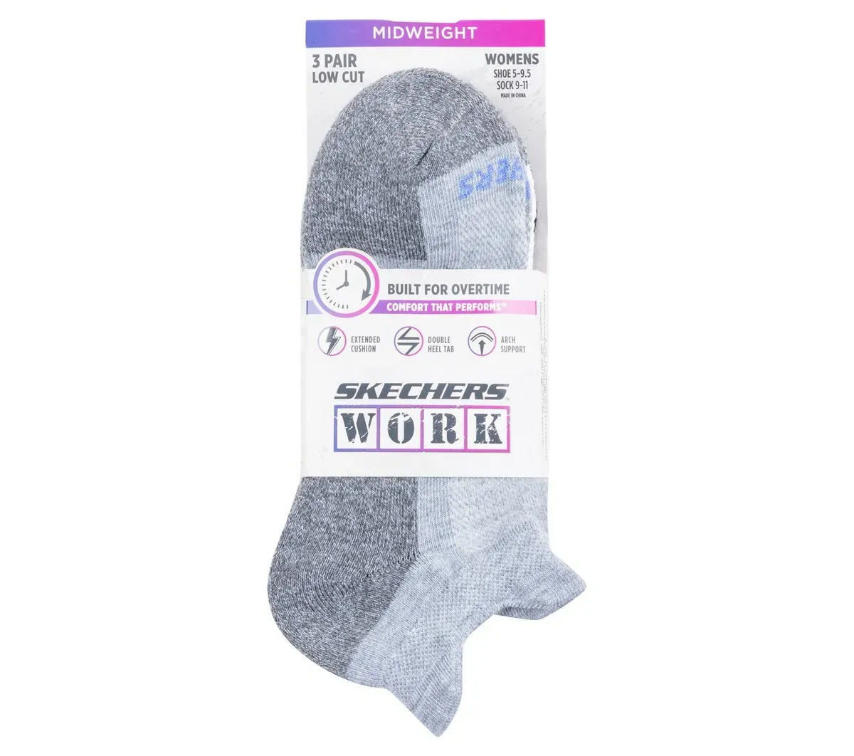 Skechers Work: Lowcut Heel Tab Socks – 3 Pack 74718376